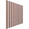 Ekena Millwork 48H x 1/4T Adjustable Wood Slat Wall Panel Kit w/ 4W Slats, Walnut contains 11 Slats SWW55X48X0250WA - alternate 4